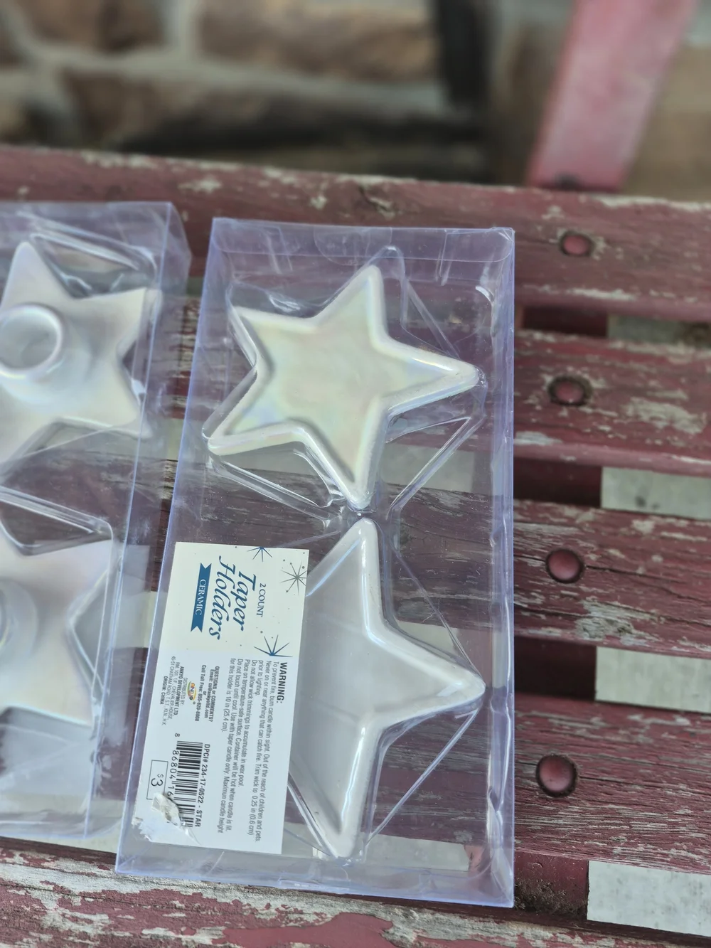 Star-Shaped Ceramic Tea Light Holders - White